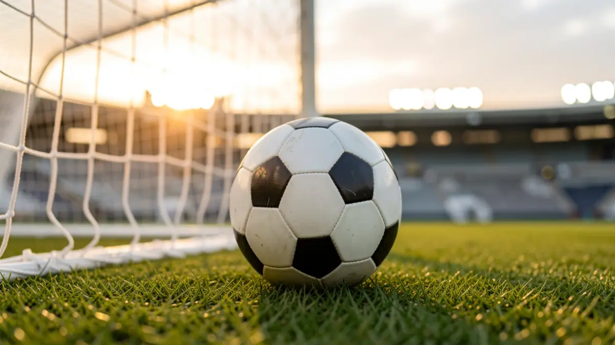 Imagen genérica de un balón de fútbol sobre el césped de un estadio.